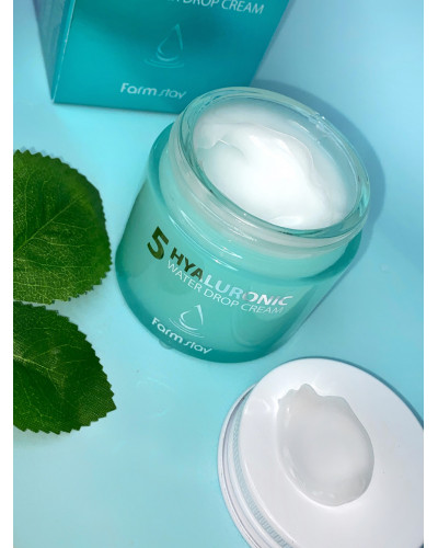 Зволожувальний крем FarmStay із 5 видами гіалуронової кислоти Hyaluronic 5 Water Drop Cream 80 мл