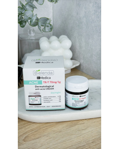 Дерматологічний крем Bielenda для обличчя антиакне крем DR MEDICA ACNE 50 мл