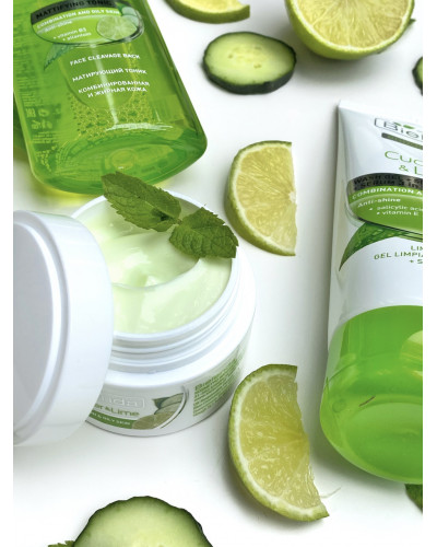Крем для обличчя матуючий cucumber/lime Bielenda 50мл