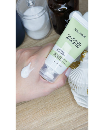 Відновлювальний крем для обличчя з гліколевою кислотою Hollyskin Glycolic AHA Acid Face Cream 50 мл