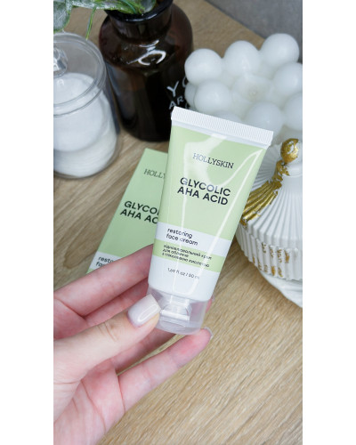 Відновлювальний крем для обличчя з гліколевою кислотою Hollyskin Glycolic AHA Acid Face Cream 50 мл