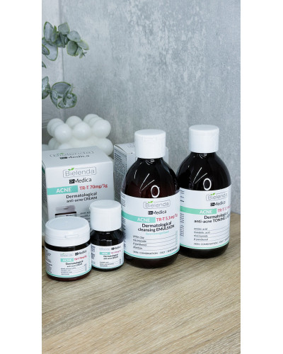 Набір для проблемної шкіри Bielenda Dr Medica Acne: емульсія, тонік, крем, сироватка