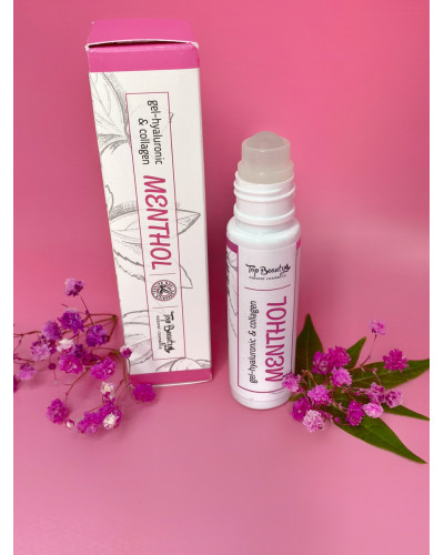 Роликовий аплікатор під очі (рідкі патчі) Top Beauty Gel-hyaluronic & Collagen Menthol 15 мл