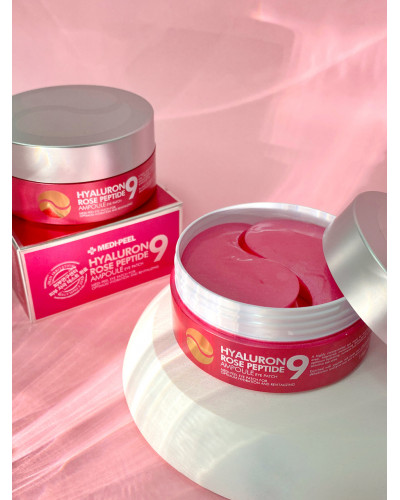 Гідрогелеві патчі з пептидами і болгарською трояндою Medi Peel Hyaluron Rose Peptide