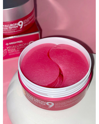Гідрогелеві патчі з пептидами і болгарською трояндою Medi Peel Hyaluron Rose Peptide