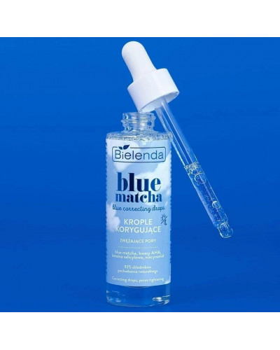 Коригуючі краплі для звуження пор Blue matcha Bielenda 30 мл