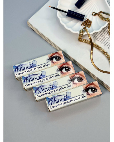 Сироватка для росту вій та брів Minox Maxlash, 3 мл
