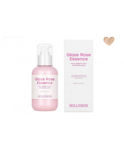 Мультифункціональна трояндова мікроемульсія для обличчя HOLLYSKIN Glaze Rose Essence