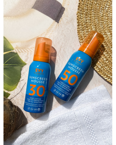 Сонцезахисний мус для обличчя та тіла spf 30 Evy Technology