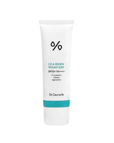 Сонцезахисний веганський крем з центелою азіатською Dr.Ceuracle Cica Regen Vegan Sun SPF50+ PA++++, 50 мл