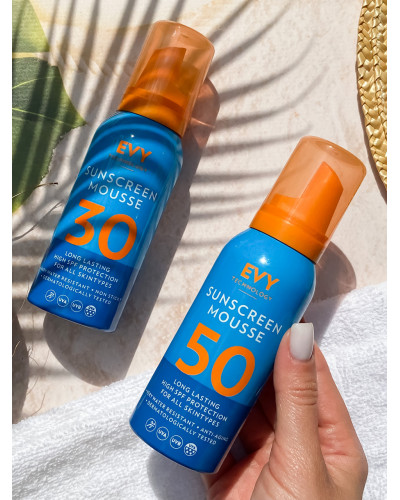 Сонцезахисний мус для тіла та обличчя spf 50 Evy Technology