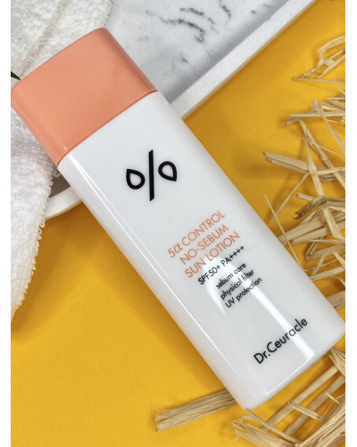 Себорегулювальний сонцезахисний лосьйон 5-альфа контроль SPF 50+Dr.Ceuracle 5α 50 мл