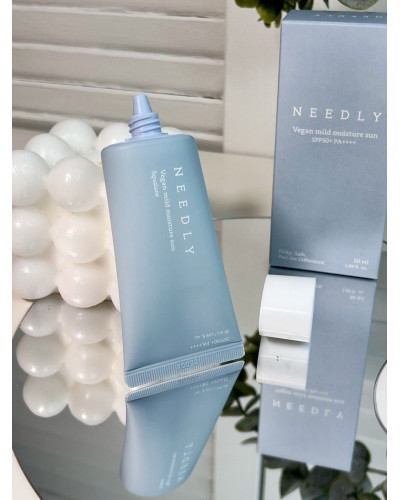Зволожуючий сонцезахисний крем з рослинним скваланом Needly Vegan Mild Moisture Sun SPF 50+ PA++++ 50 мл