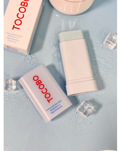 Себорегулюючий сонцезахисний стік із рослинними екстрактами TOCOBO Cotton Soft Sun Stick SPF50+ PA++++ 19 г