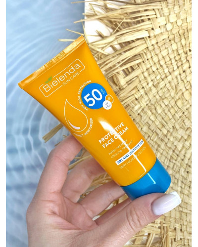 Сонцезахисний крем для сухої та чутливої шкіри SPF 50 Bielenda