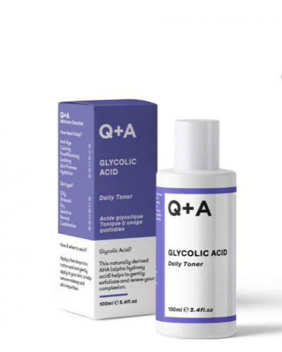 Щоденний тонер для обличчя з гліколевою кислотою Q+ А Glycolic acid
