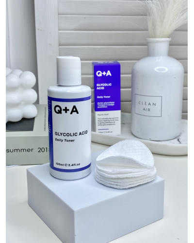 Щоденний тонер для обличчя з гліколевою кислотою Q+ А Glycolic acid