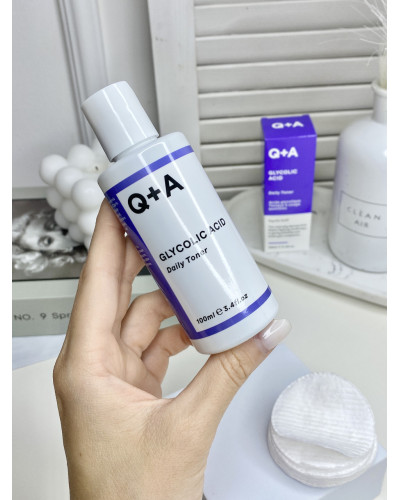 Щоденний тонер для обличчя з гліколевою кислотою Q+ А Glycolic acid