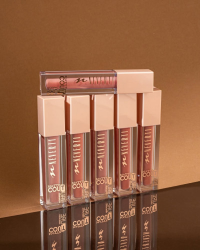 Акція: рідка помада для губ Matte Couture Liquid NEVERTI+ блиск у подарунок 