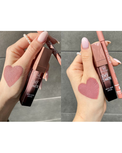 Набір помада Golden Rose Lip ink My Matte 01 + олівець TF 201