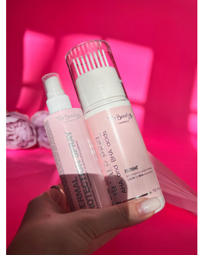 Набір Top Beauty: Пілінг для жирної шкіри голови та спрей для волосся