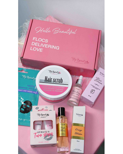 Рожевий подарунковий бокс від Top beauty Flocs: 5 бестселлерів
