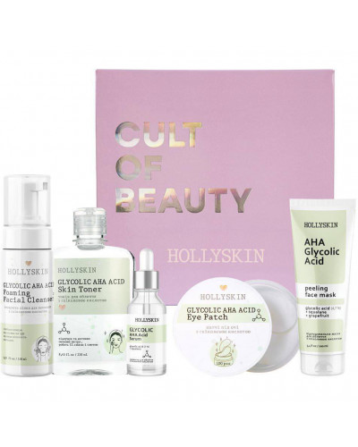 Набір косметики для догляду Hollyskin Glycolic AHA Acid Care Maxi Set