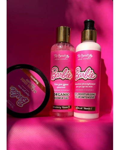 Набір Barbie Top Beauty: скраб-жовка, крем для тіла, гель для душу