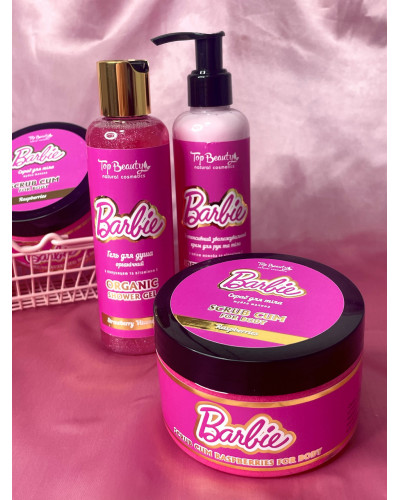 Набір Barbie Top Beauty: скраб-жовка, крем для тіла, гель для душу