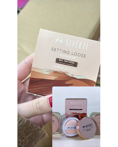 Пудра розсипчаста Setting Loose Powder NEVERTI 004
