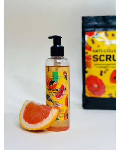 Олія антицелюлітна Top Beauty Anti-cellulite Oil Подвійна дія 200 мл Грейпфрут-папая
