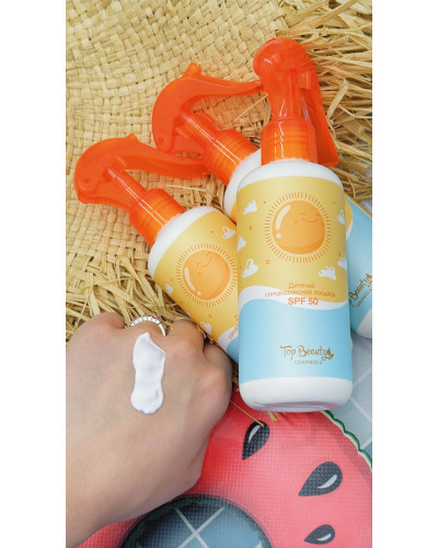 Дитячий сонцезахисний лосьйон SPF 50 top beauty для обличчя та тіла