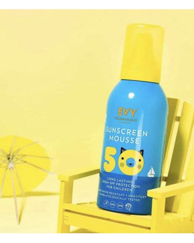 Сонцезахисний мус Evy для дітей та немовлят Sunscreen Mousse Kids SPF 50