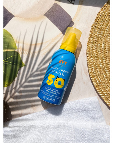 Сонцезахисний мус Evy для дітей та немовлят Sunscreen Mousse Kids SPF 50