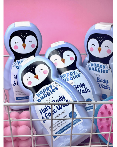 Бульбашки для миття волосся, тіла та обличчя «Happy Bubbles"