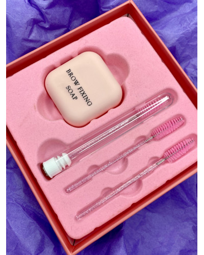 Мило-фіксатор та щіточки для брів Girlwood Brow Fixing Soap