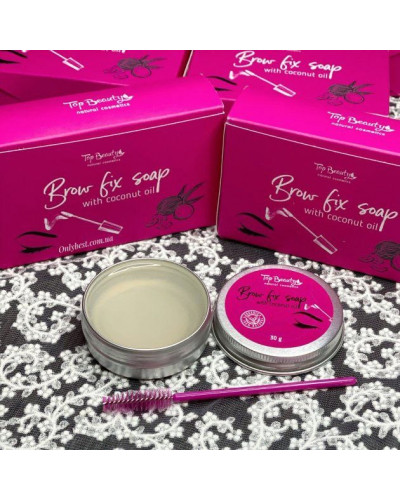Мило-фіксаторTop Beauty для укладання брів з кокосовою олією fix soap with coconut oil 30 гр