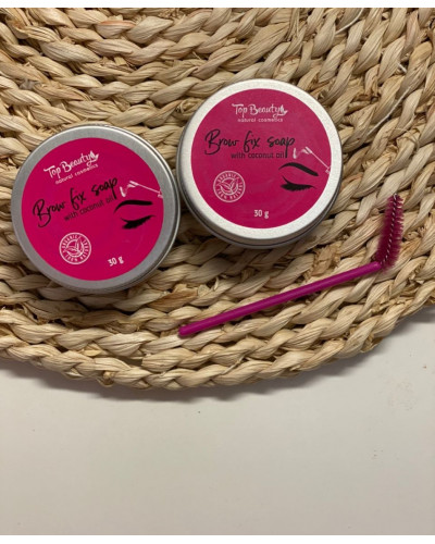 Мило-фіксаторTop Beauty для укладання брів з кокосовою олією fix soap with coconut oil 30 гр
