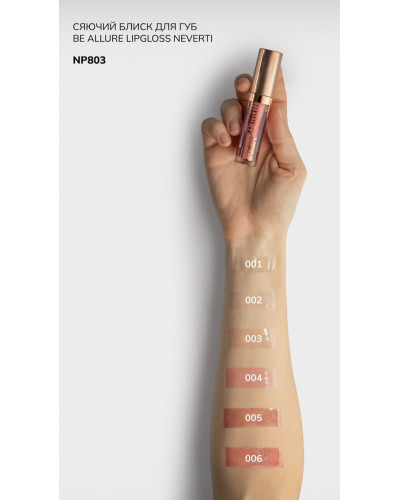 БЛИСК ДЛЯ ГУБ BE ALLURE UP SHINE NP803 Neverti