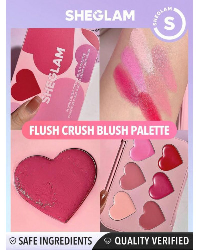 Кремові рум'яна від Sheglam Flush Crush Cream Blush Pallette