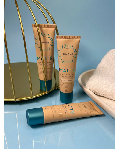 Тональний крем LUMENE MATTE Oil-control Foundation 30 мл №1