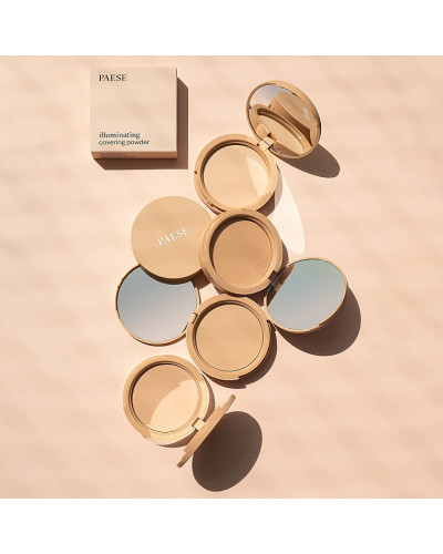 Пудра компактна тонуюча зі світловідбиваючими частинками Paese Illuminating Covering Powder 1C