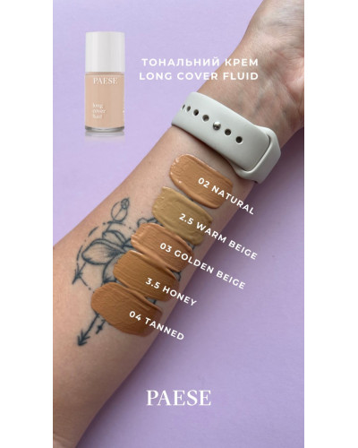 Тональний крем вирівнюючий Long Cover Fluid Paese 00