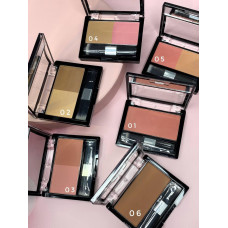 Подвійні компактні рум'яна для обличчя Bless Beauty Palette Blush