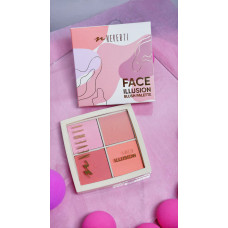 Палетка рум'ян Illusion Blush NEVERTI NP207