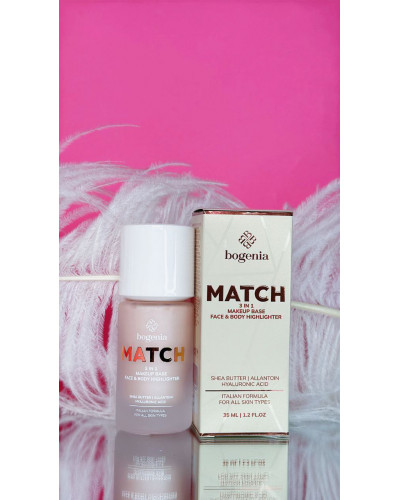База-хайлайтер під макіяж Match 3in1 Makeup Base, Face & Body Highlighter Bogenia