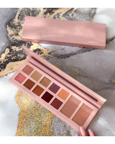 Палетка тіней для повік з рум'янами Angelic (12 color) Bogenia