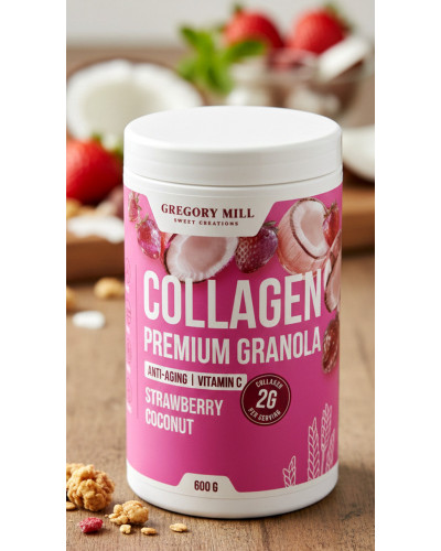 Колагенова гранола Полуниця-Кокос Gregory Mill Strawberry Coconut Collagen Premium Granola