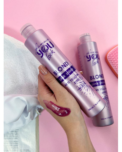 Набір для блондинок: шампунь та маска від жовтизни You Look Professional Blond Pink Shine Shampoo and mask