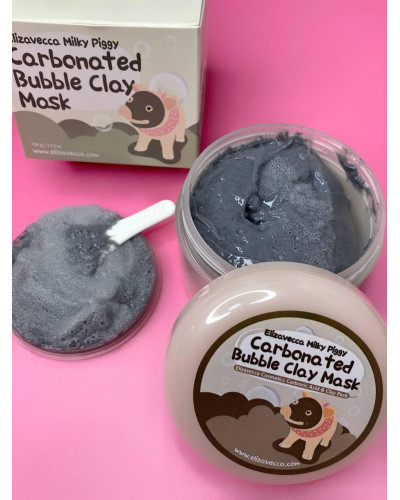 Глиняно-бульбашкова маска для зайвої якості Face Care Milky Piggy Carbonated Bubble Clay Mask 100 г